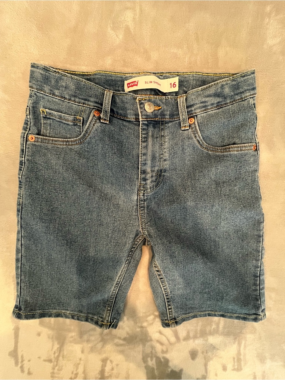 Boys Levi's 16R Slim Medium-Wash Jorts